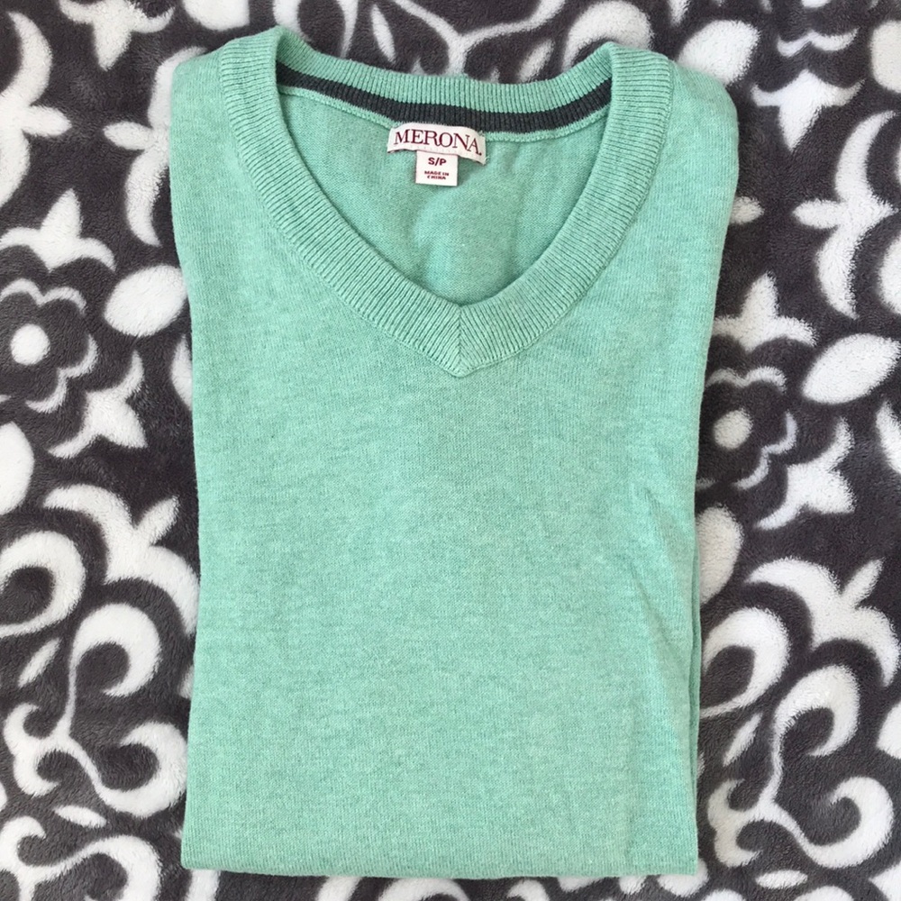 Merona v-neck cotton sweater, sz S